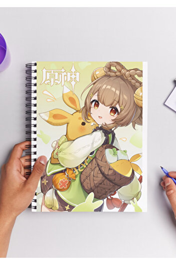Home Genshin Yaoyao Anime Spiral Notebook A5 (50 Sheets)