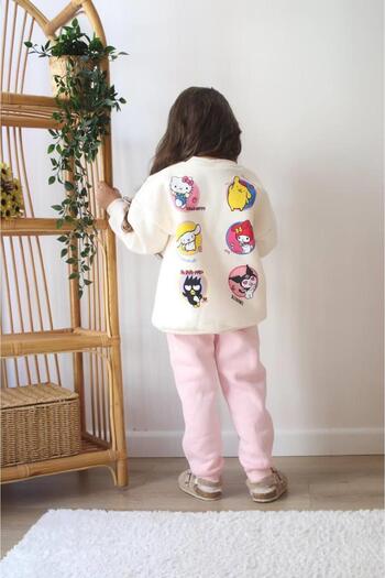 MİNİKO KİDS Girl's Couromy Modeled 3-Thread Trackpants Set