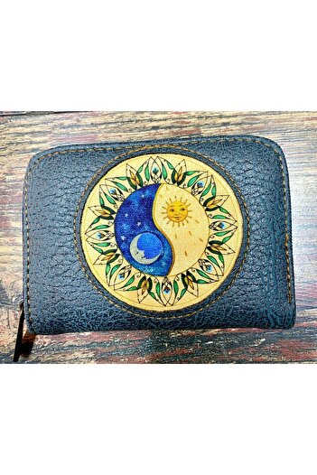 Street Bag Ethnic Authentic Patterned Useful Wallet with Card Holder and Coin Compartment