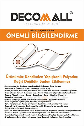 DECOMALL T-3 (50x30cm) 3 Parça Çerçeve Görünümlü Dekoratif Bohem Duvar Poster Seti Kendinden Yapışkanlı Folyo