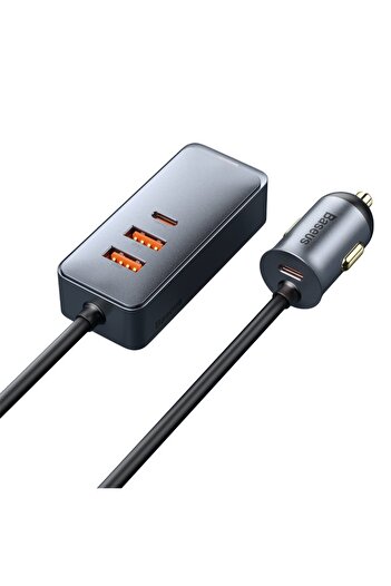 Baseus 2 USB 2 Type-C 120W PD Car Charger Quick Charger QC 3.0 PD 3.0 For iPhone 15 14 13 Samsung Ty