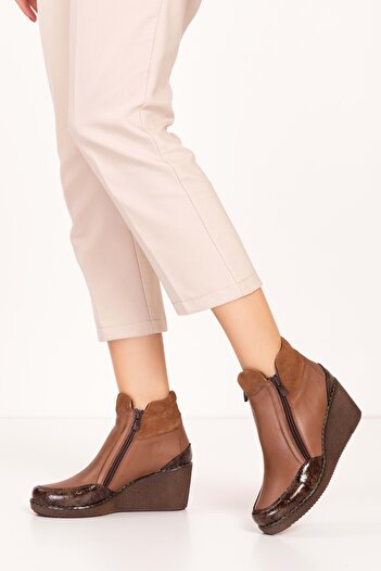 Gondol Women's Genuine Leather Daily Mother Boots Ell.7111