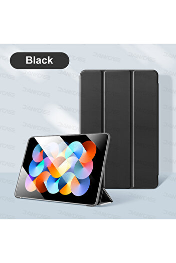 Choice جراب واقي قابل للطي من البولي يوريثان لهاتف Xiaomi Redmi Pad Pro 12.1" 2024 باللون الأسود من RedMi Pad 11in باللون الأحمر
