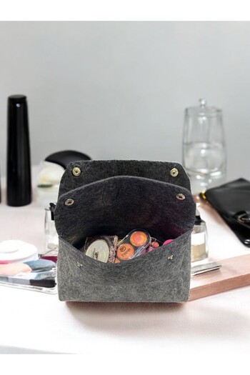 FDF STORE Дорожня косметичка - органічний фетр, антрацит і сірий