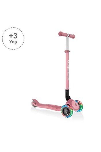 Globber Primo Plus Katlanabilir Işıklı Scooter - Pastel Pembe