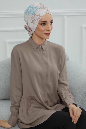 Aisha's Design Patterned Cross Rose Bonnet,B-26YD