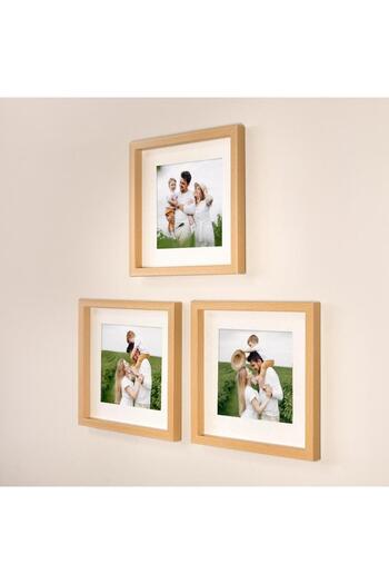 Nobbystar 21X21Cm Square Photo Frame with Mat - Adhesive 3 Pack