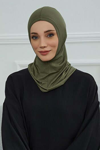 Aisha's Design Hijab Bonnet, Tb-1, Khaki