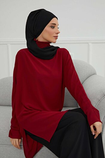 Aisha's Design Έτοιμο τουρμπάνι από σιφόν με αξεσουάρ λουλουδιών από πέτρα στο πλάι, HT-104, HT-104, Μαύρο