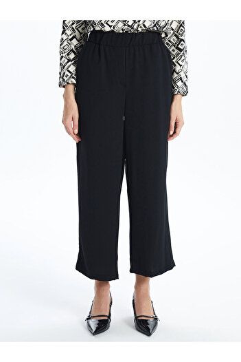 LC Waikiki Lcw Elastic Waist Straight Wide Leg Women's Trousers