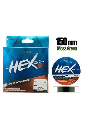 Fujin Εξάγωνο πλεκτό κορδόνι 8X 150μτ Μαρούν Πράσινο Σχοινί Περιτυλίγματος