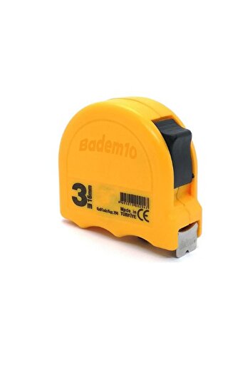 Badem10 Yellow Colored 3 Meters Bendable Metal Strip - Measuring with Knobs and Plastic Case