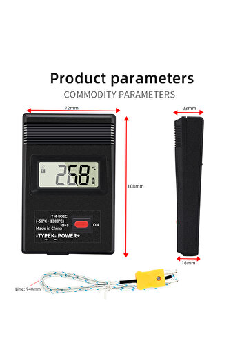 Choice 1pc Tm902c Digital K Type Thermometer Sensor Thermocouple Probe Detector -50℃ To1300℃ Temperature
