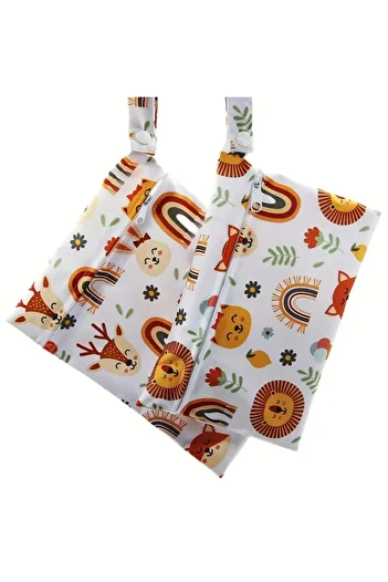 GlassySKY 2 Pieces Waterproof Baby Diapers and Clothing Storage Bag - School, Nursery, Pool, Travel