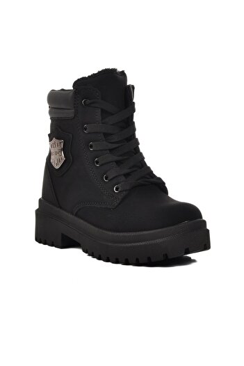 WALKWAY Parpat 25K-F Black Emerald Children's Boots with Fur Inside