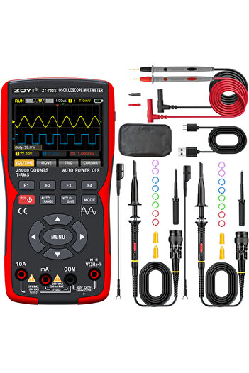 Choice1 ZT-703S-Two probes ZT-703S 3 in 1 Oscilloscope Multimeter 25000 counts dual channel 50MHZ bandwidth