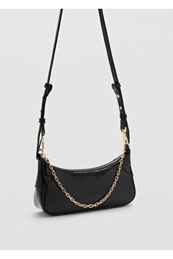 MANGO Woman Women's Shoulder Bag with Double Handle Chain