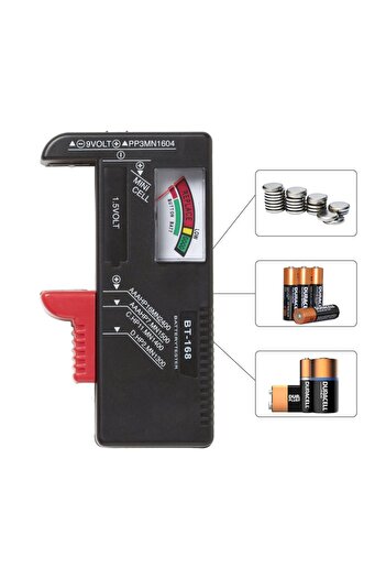 Choice BT-168 AA/AAA/C/D/9V/1.5V batteries Universal Button Cell Battery Colour Coded Meter Indicate Vol...