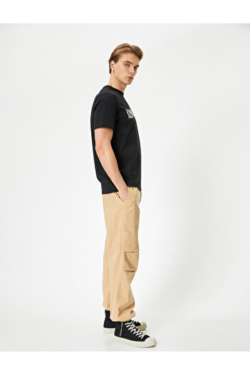 Koton Oversize Parachute Trousers with Cargo Pocket Detail