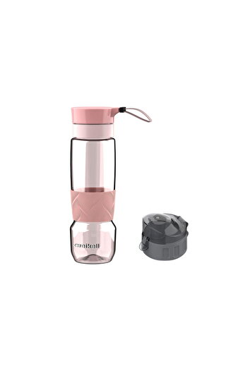 zweikell Fuzzy Detox Switch Tea Rose Bpa Free 650 ml Tritan Unbreakable Water Bottle - Water Bottle - Spare K