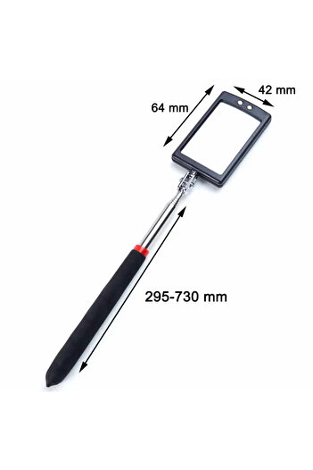 Choice black Car 360° Inspection Mirror LED Light Telescoping Mirrors Extend Mechanic Tools Inspection Mirr