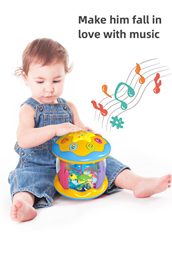 Choice Ocean drums Ocean Projector Luminous Toys Music Baby Toys for 12-18 Months Toddlers 6 to 12 Months T