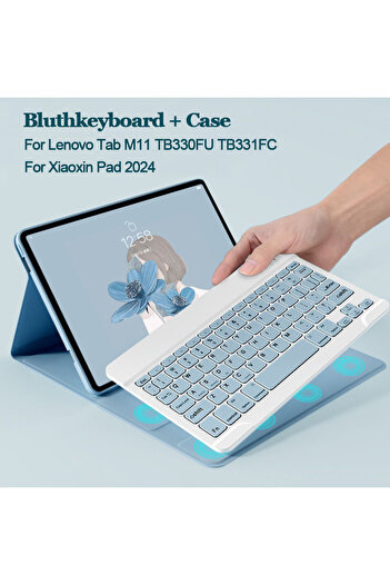 OPUYYM لينوفو Xiaoxin Pad 2024 11 بوصة حافظة ذكية لينوفو تاب M11 11 بوصة TB-330FU TB-... حافظة لوحة المفاتيح