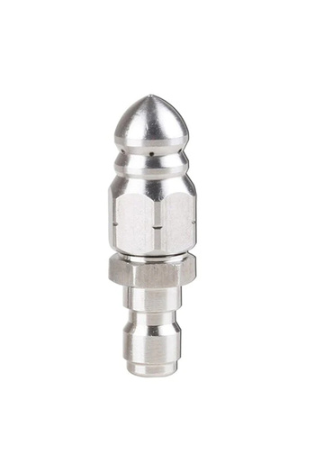 APWIKOGER Silver Sewer Jetter Nozzle Sewer Cleaning Nozzle 5000 PSI Pipe Drain Washing Tools Head Stainless St