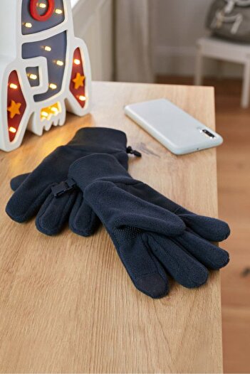 Tchibo Kids Boy 1 Pair Fleece Gloves, Navy
