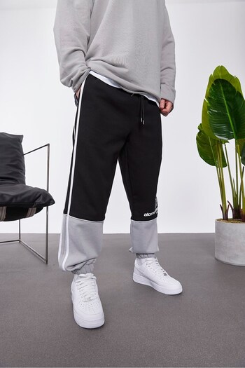 NOMARC Pieced 2 Colors Black Tracksuit