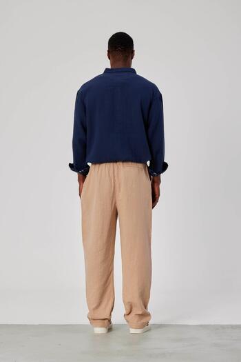 NOMARC Loose Cut Brown Trousers