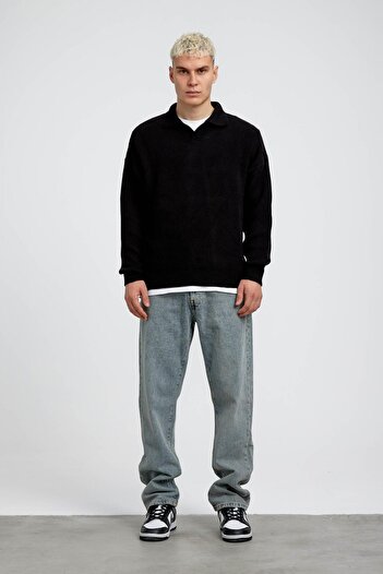 NOMARC Black Collar Basic Knitwear
