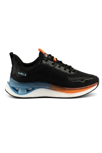 GAMELU Black Orange Colorful Detail Casual Orthopedic Memory Memory Sole Air Bosth Sneaker Shoes