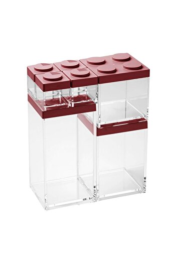 Omada 7-Piece Plastic Brickstore Dishwasher Safe Storage Box Set
