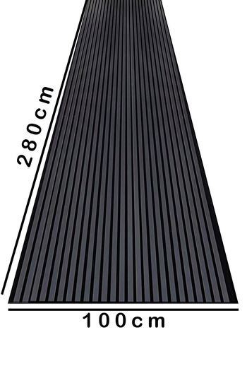 Genel Markalar Mdf Ahşap Akustik Duvar Paneli 100x280 Antrasit-8mm mdflam-4mm keçe