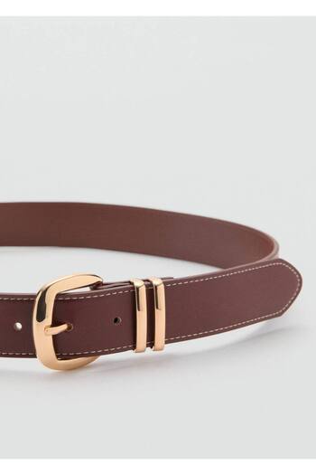 MANGO Woman Metal buckle belt