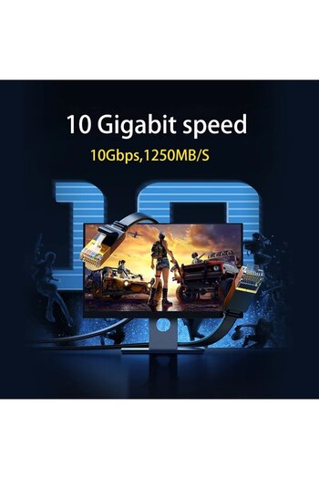 Choice5 0.5M Cat 7 Ethernet Cable Cat7 High Speed Flat Gigabit STP RJ45 LAN Cable 10Gbps 1250MB/S Network Ca