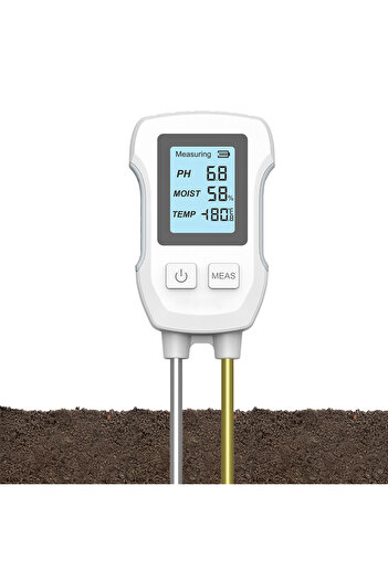 Choice 1PCS 3in1 Soil Tester PH/Moisture/Temp Digital LCD Meter Heat-resistant Metal Sensor Humidity Monito