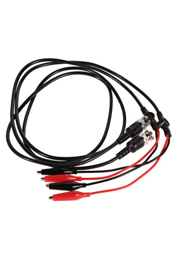 MOJOYCE 2pcs 110cm 2pcs 110cm BNC Q9 to Dual Alligator Clip Oscilloscope Test Probe Leads Cables Connector D