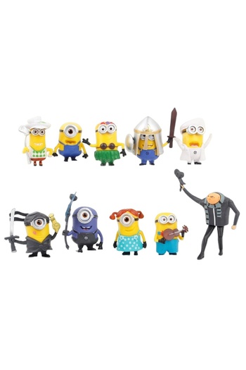 Choice Red kawai Capsule toys Commemorative Gold Miniones kingdom Gru Kevin Bob 3D Eye Despicable Action Fi