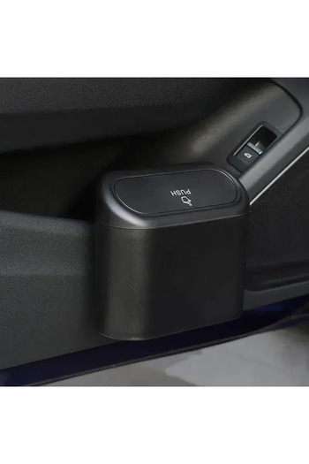 Choice 1PC Universal Organizer Car Clamshell Trash Bin Hanging Vehicle Garbage Dust Case Storage Box Bla...