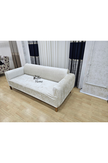 Rişte Home A Kalite Streç Lastikli Kadife 1 Adet 3 Kişilik Koltuk,kanepe,çekyat Örtüsü, Koltuk Kılıfı