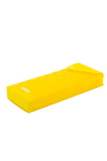 Bigpoint Yellow Large Size Box Pen Holder - Easy Use with Snap Cover