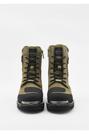 Harley Davidson Riddick 025m100552 Χακί Δερμάτινα Ανδρικά Μποτάκια