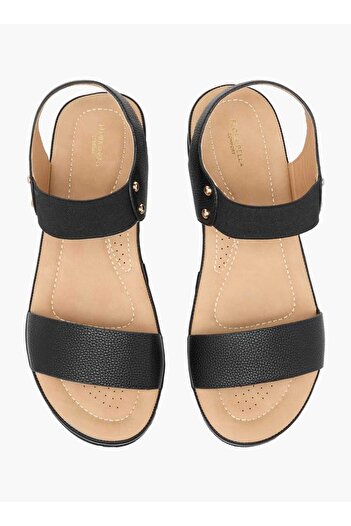 Flora Bella by Shoexpress Flora Bella Solid Comfort Sandals with Elasticated Strap
