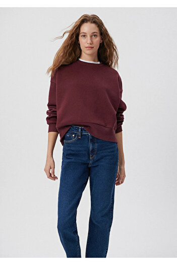 Mavi Crew Neck Claret Red Sweatshirt 8816126 -71880