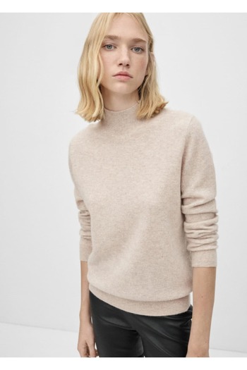 MANGO Woman 100% Cashmere Perkins Collar Sweater