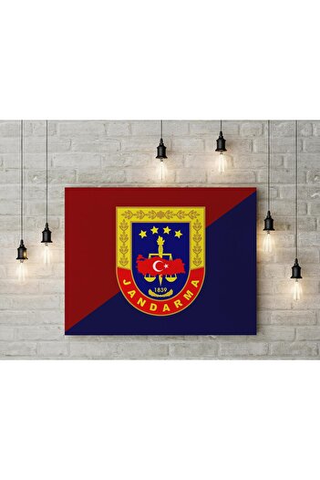 Saturn Jandarma Logosu Kanvas Tablo 40x55cm