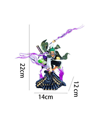 Choice 22cm no box 22CM Anime One Piece Action Figure Roof Sauron Three Knife Flow Zoro with Box PVC Collec
