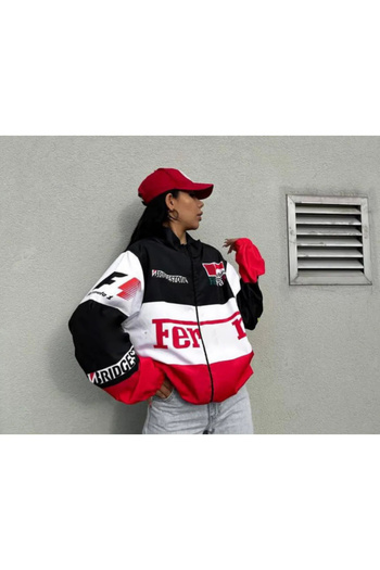 Lushen Unisex Parachute Fabric Oversize Digital Printed Black Windbreaker Raincoat Thin Jacket